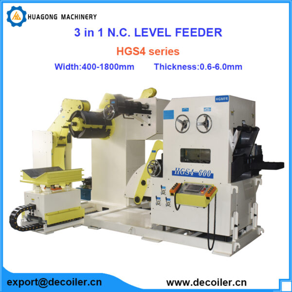 HGS4 Uncoiler decoiler Straightener Feeder Machine 3 IN 1