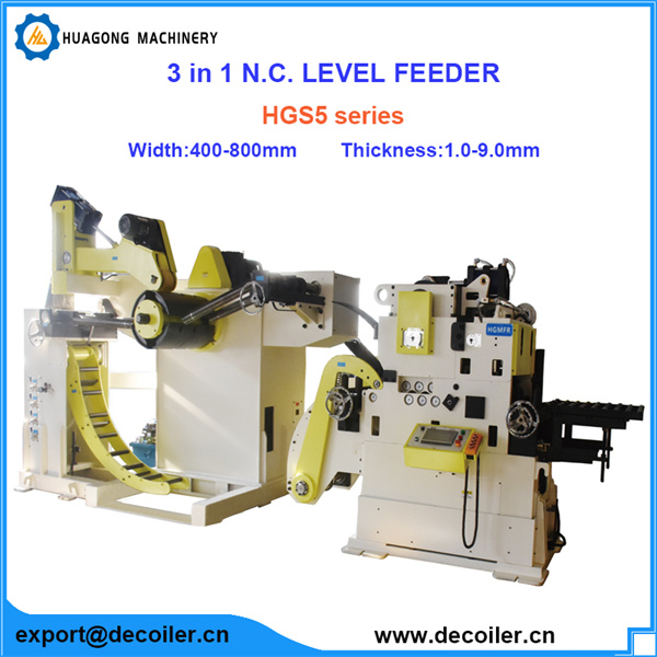 HGS5 Uncoiler decoiler Straightener Feeder Machine 3 IN 1
Width :400-800mm
Thickness: 1.0-9.0mm